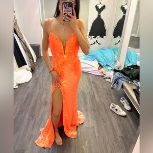 Jovani prom dress in orange! Brand new size 0!!